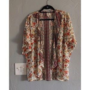 Selft  Steem Cardigan, Floral  For Women M, Polyester, Very Nice.